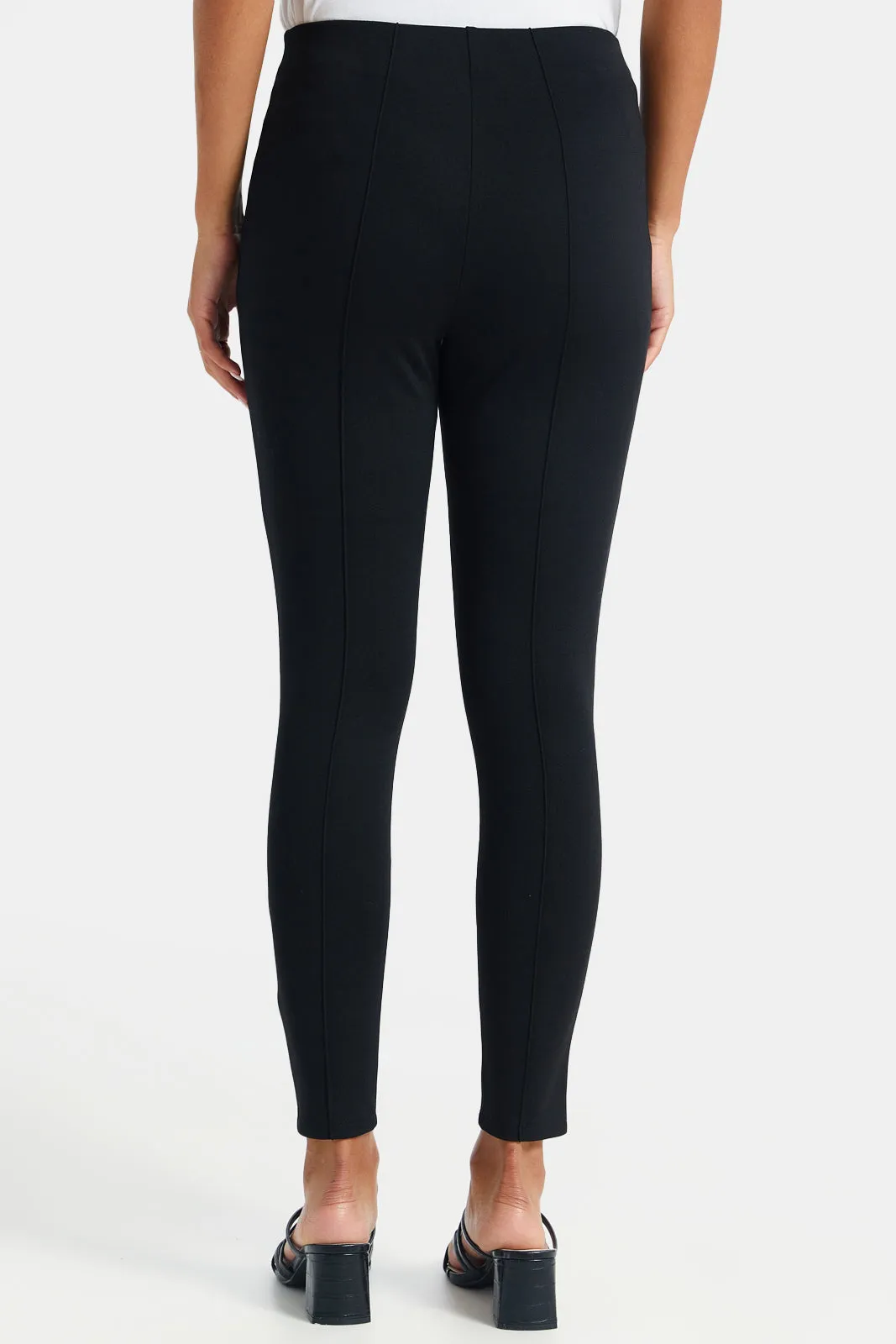 Women Black Single Pleat Leggings sold by Redtag product image thumbnail 3