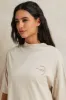 Women Beige Printed T-shirt sold by Redtag