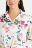 Women White Floral Print Satin Blouse sold by Redtag
