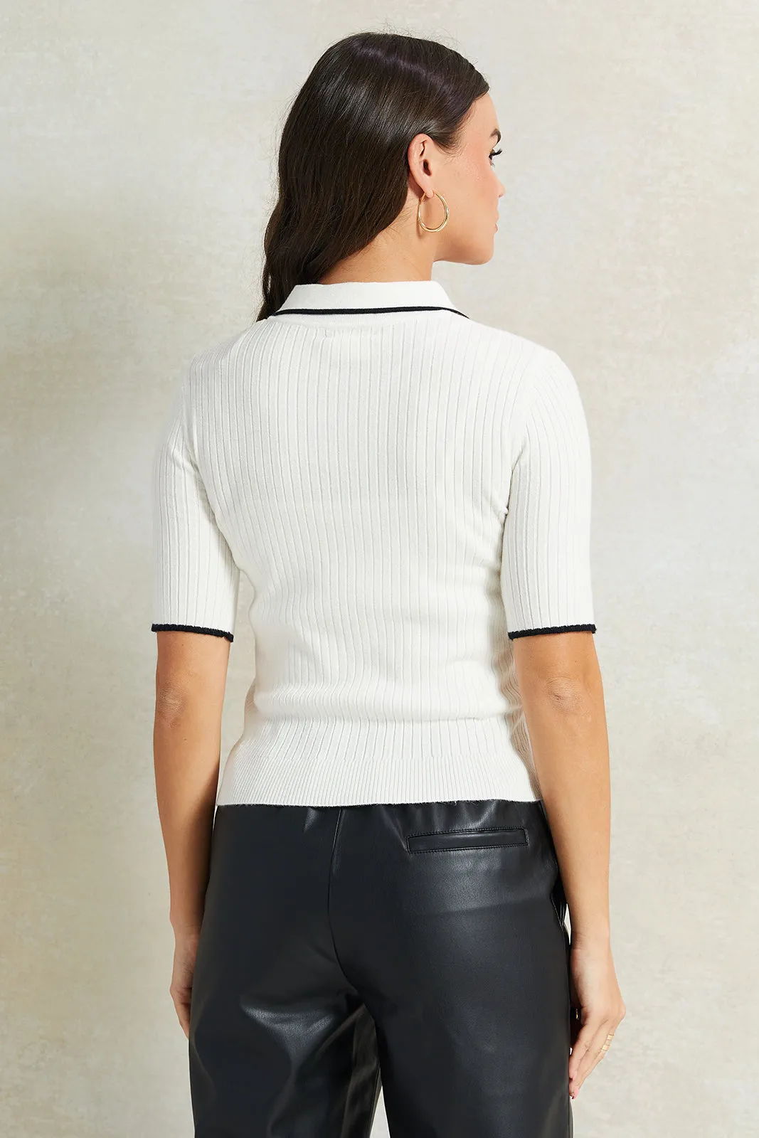 Women White Collared Top sold by Redtag product image thumbnail 3