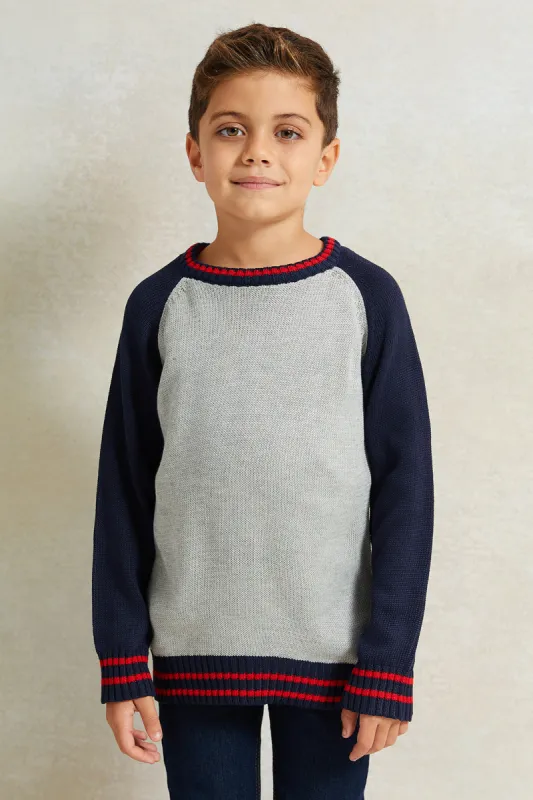 Boys Multicolour Solid Sweater sold by Redtag