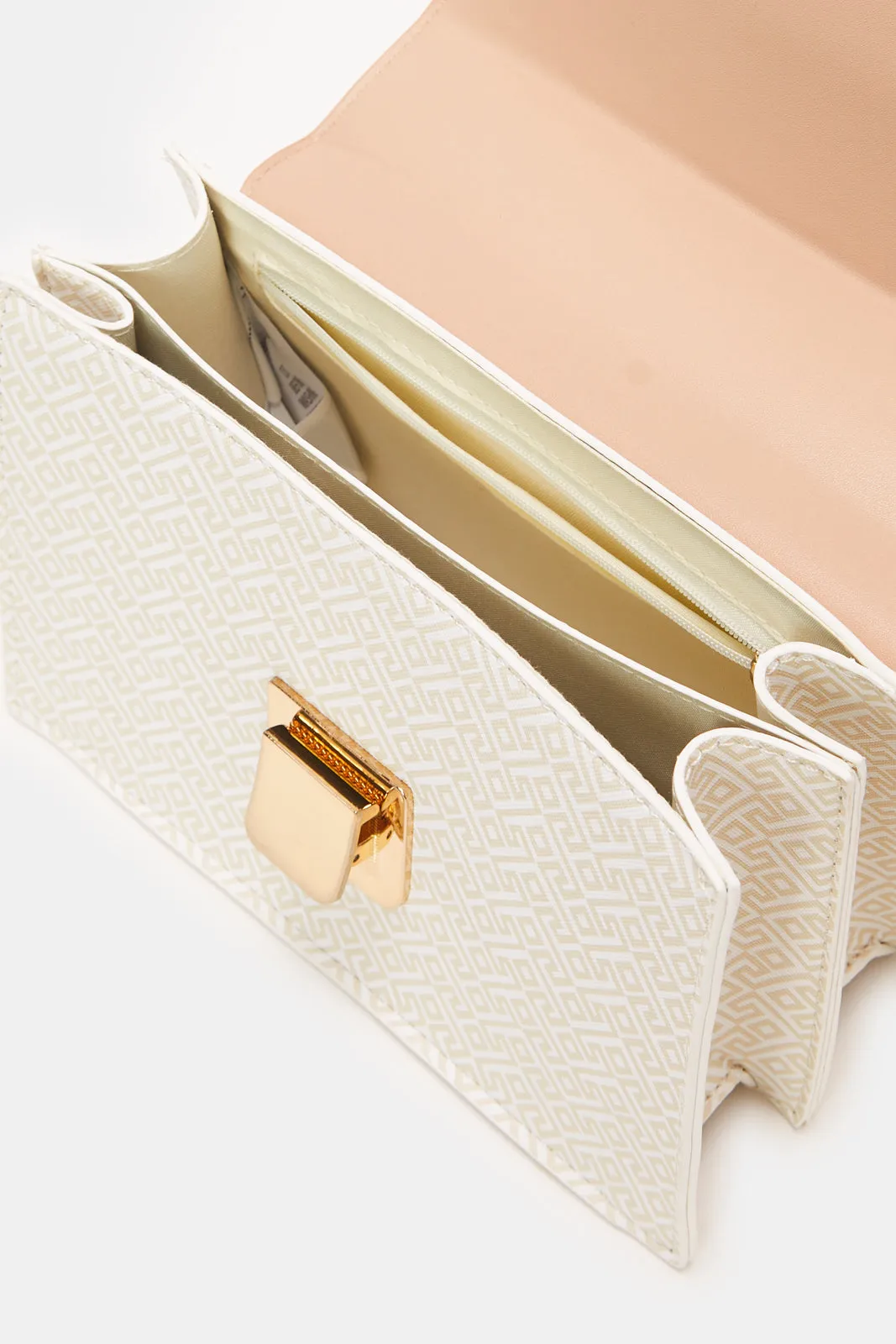 Women Beige Flap Messenger Bag sold by Redtag product image thumbnail 4