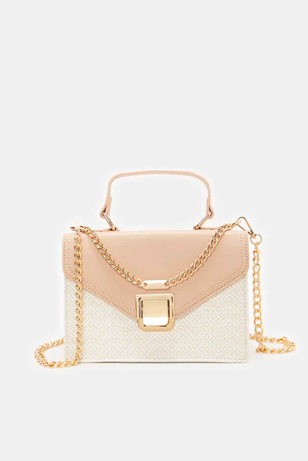 Women Beige Flap Messenger Bag sold by Redtag