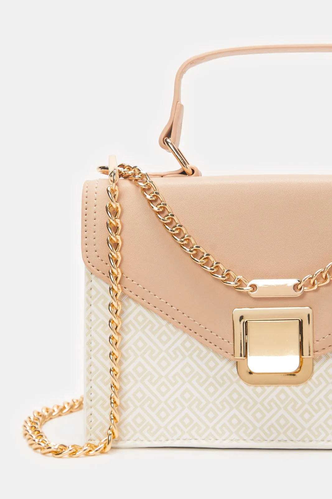 Women Beige Flap Messenger Bag sold by Redtag product image thumbnail 3