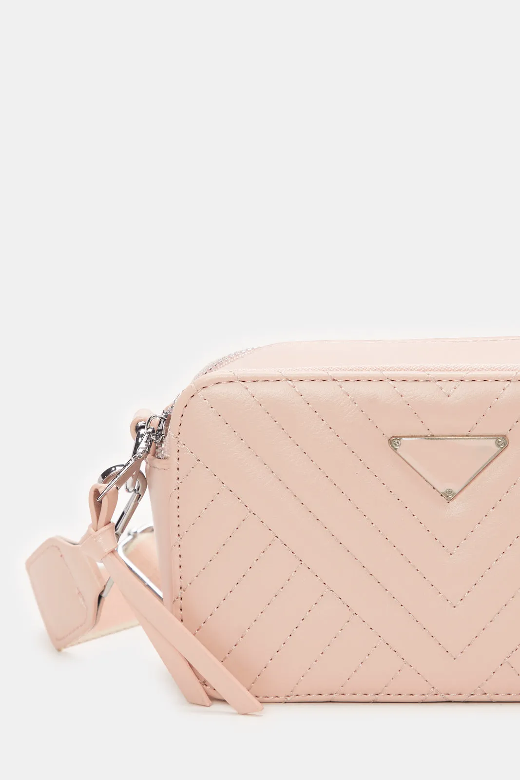 Women Pink Textured Cross Body Bag sold by Redtag product image thumbnail 3