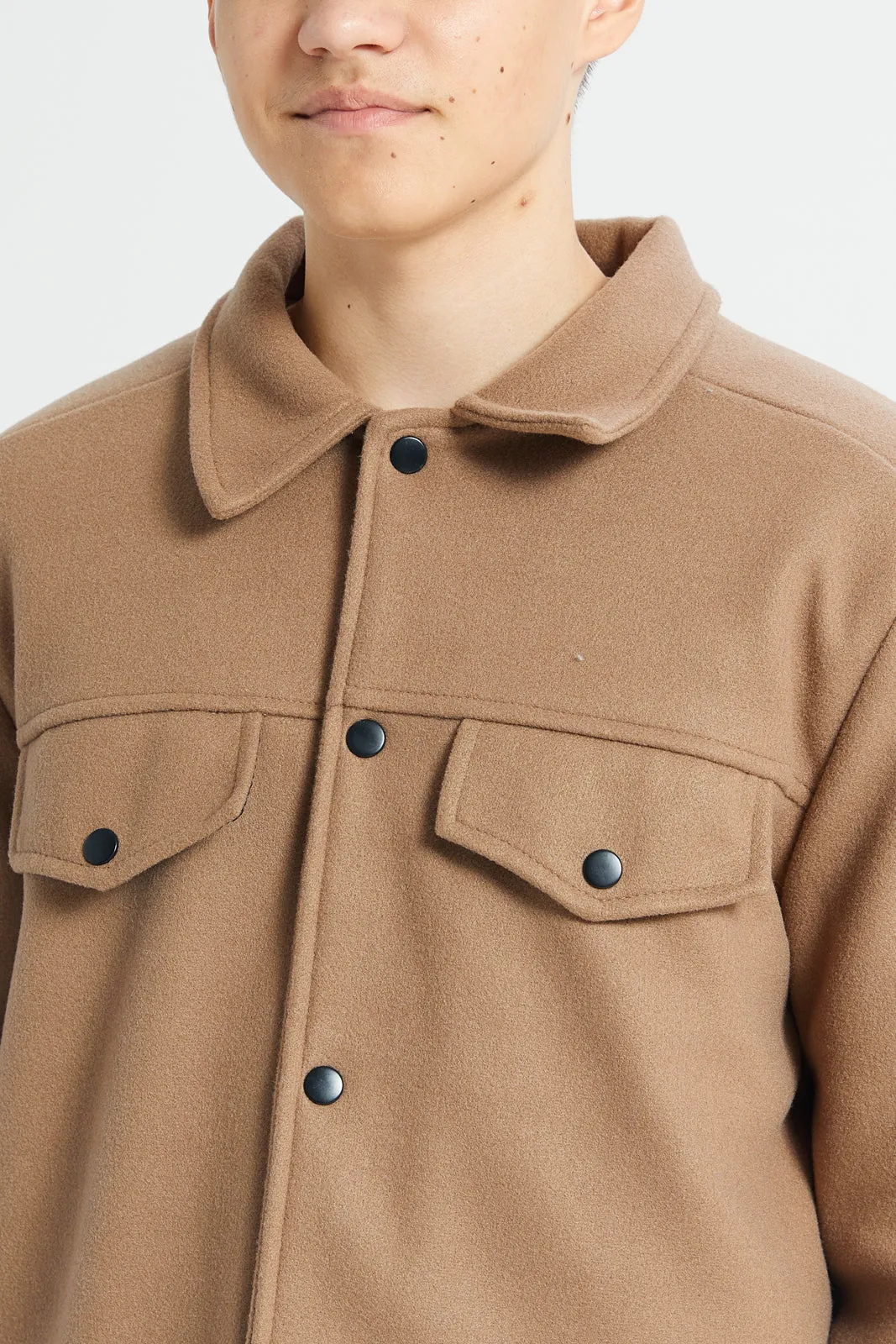 Senior Boys Brown Two Pocket Buttoned Padded Jacket sold by Redtag product image thumbnail 4