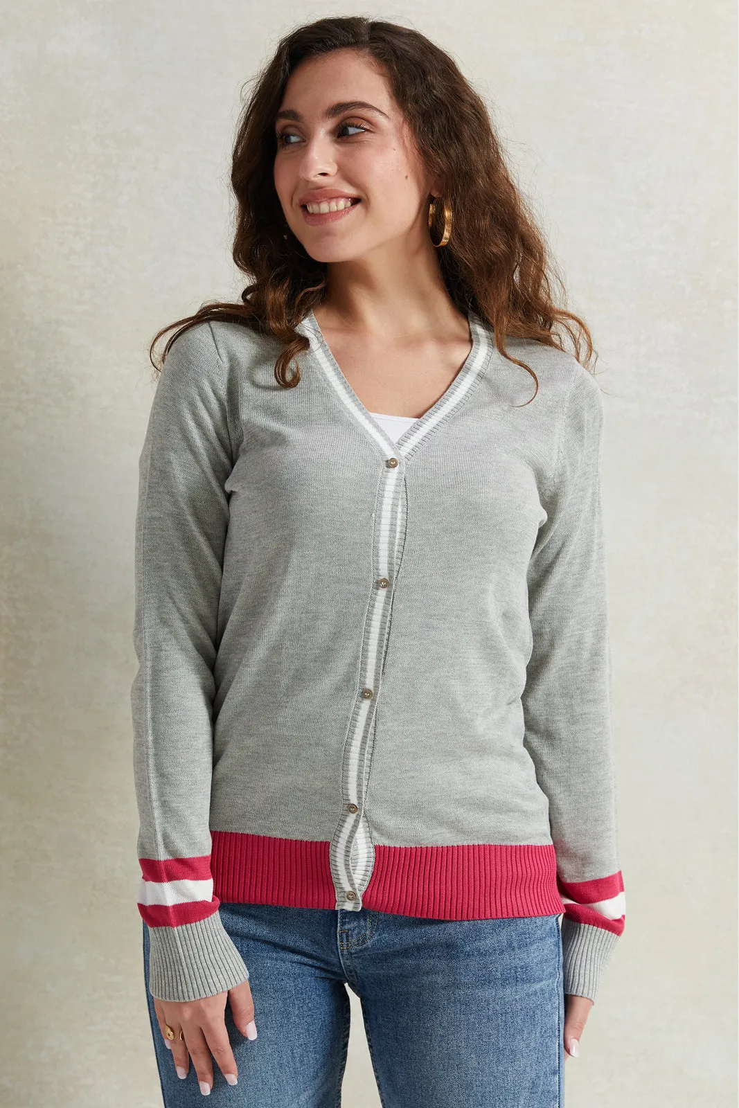 Women Grey Long Sleeved Sweater sold by Redtag