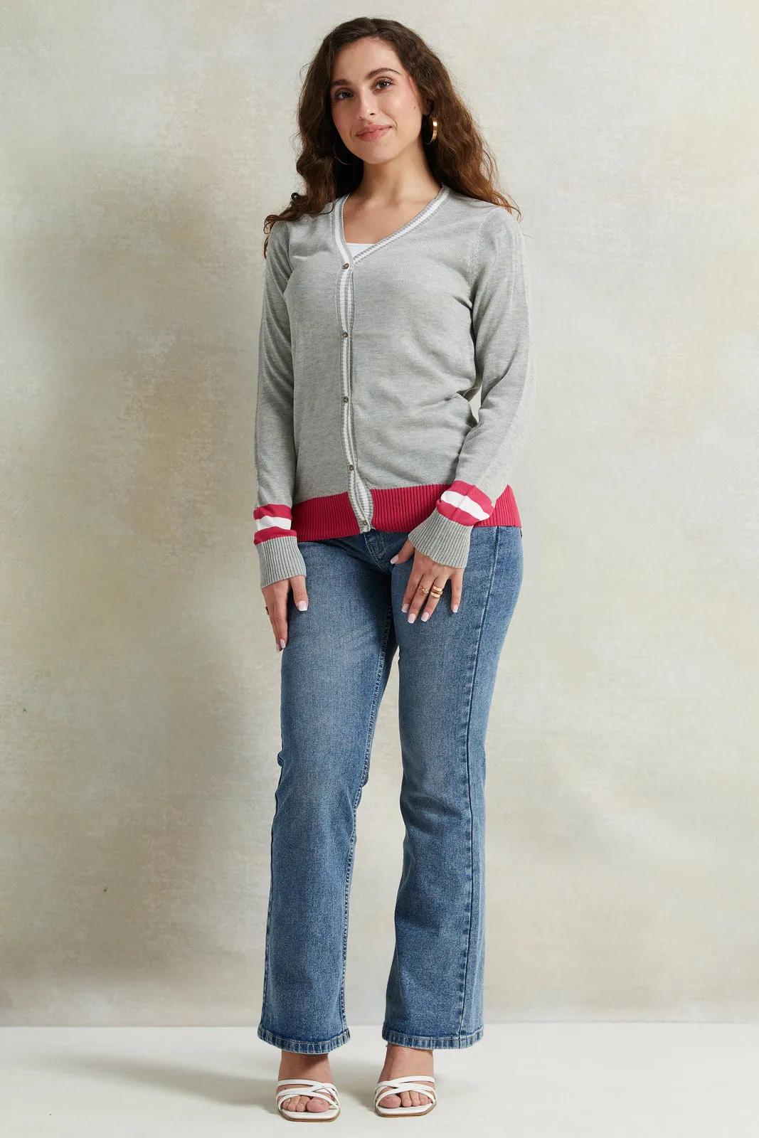 Women Grey Long Sleeved Sweater sold by Redtag product image thumbnail 2