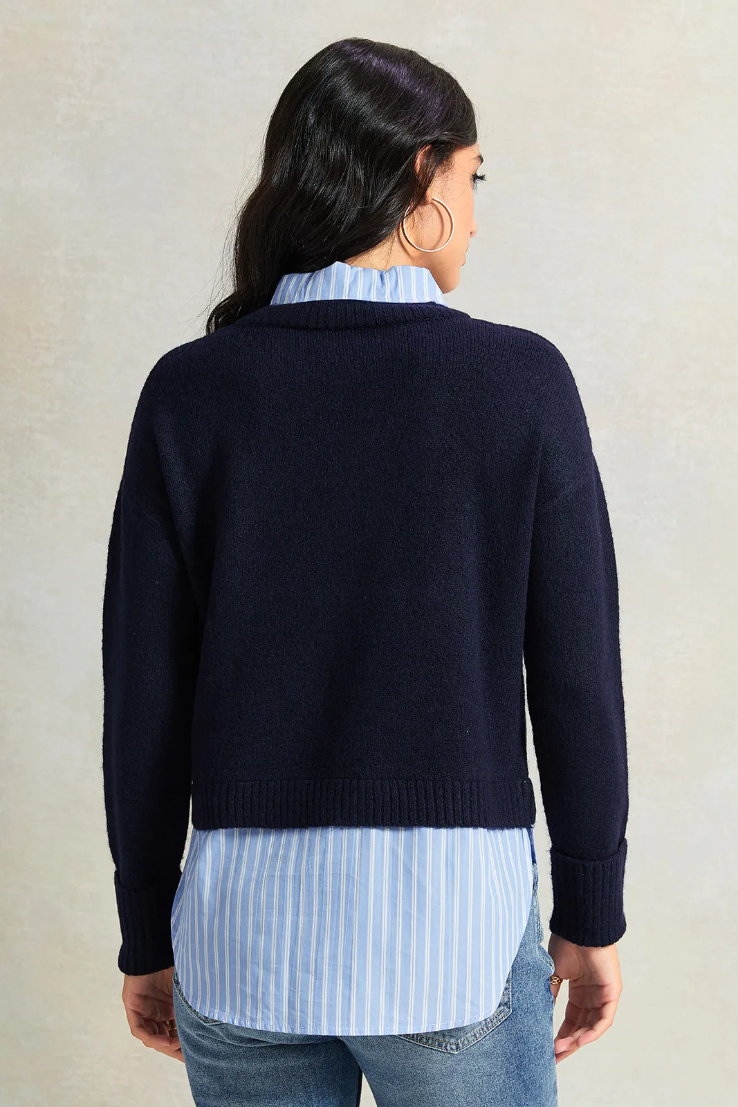 Women Navy With Blue Striped Twofer sold by Redtag product image thumbnail 3