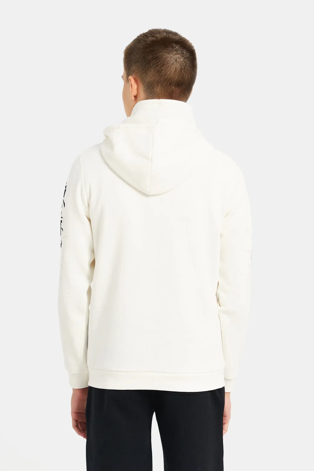 Senior Boys White Ninja Print Hooded Sweatshirt sold by Redtag product image thumbnail 3
