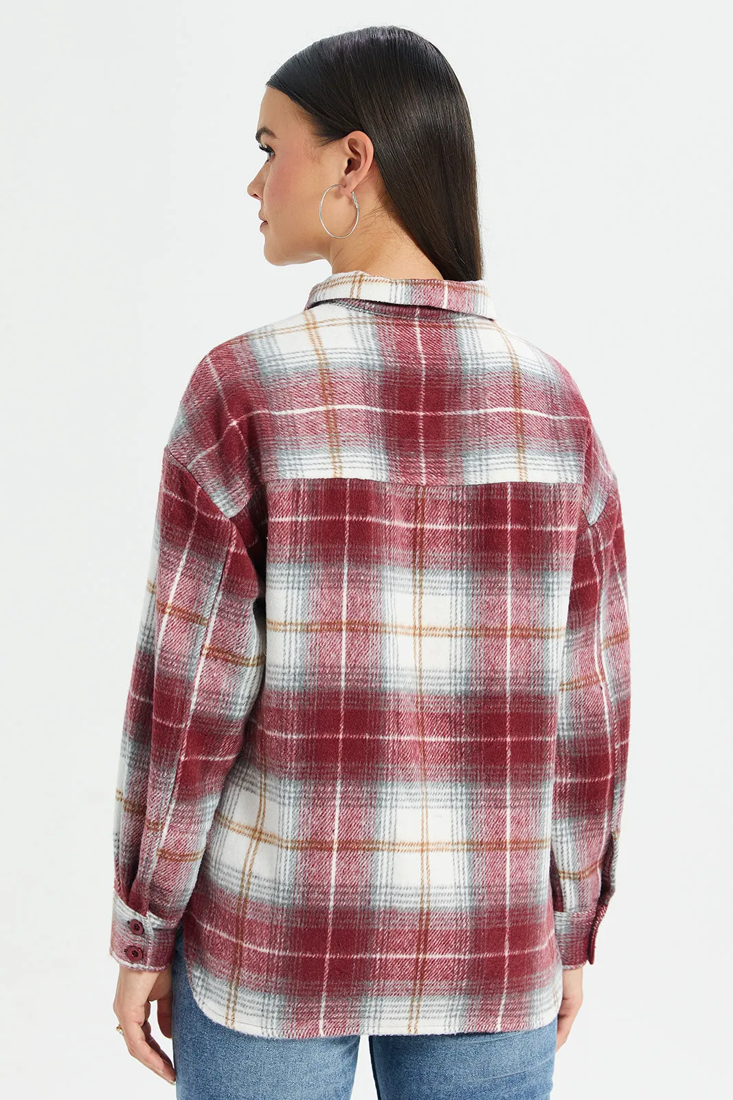 Women Assorted Checkered Brushed Shirt sold by Redtag product image thumbnail 3