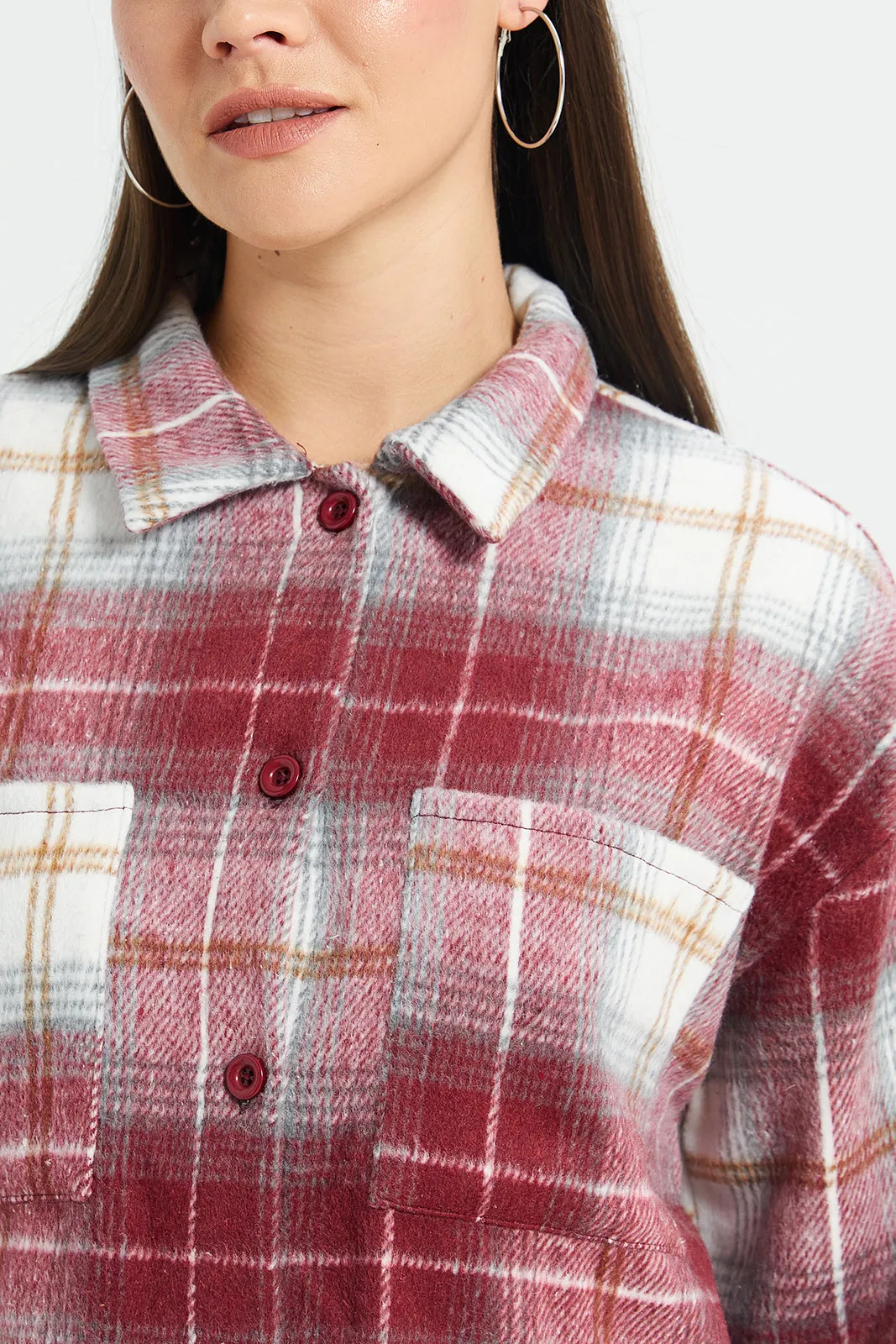 Women Assorted Checkered Brushed Shirt sold by Redtag product image thumbnail 4