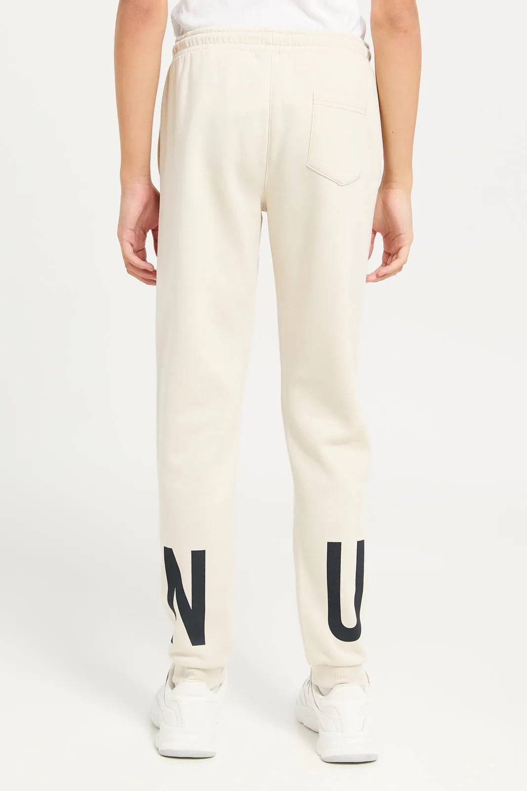 Senior Boys Beige Printed Active Pants sold by Redtag product image thumbnail 3
