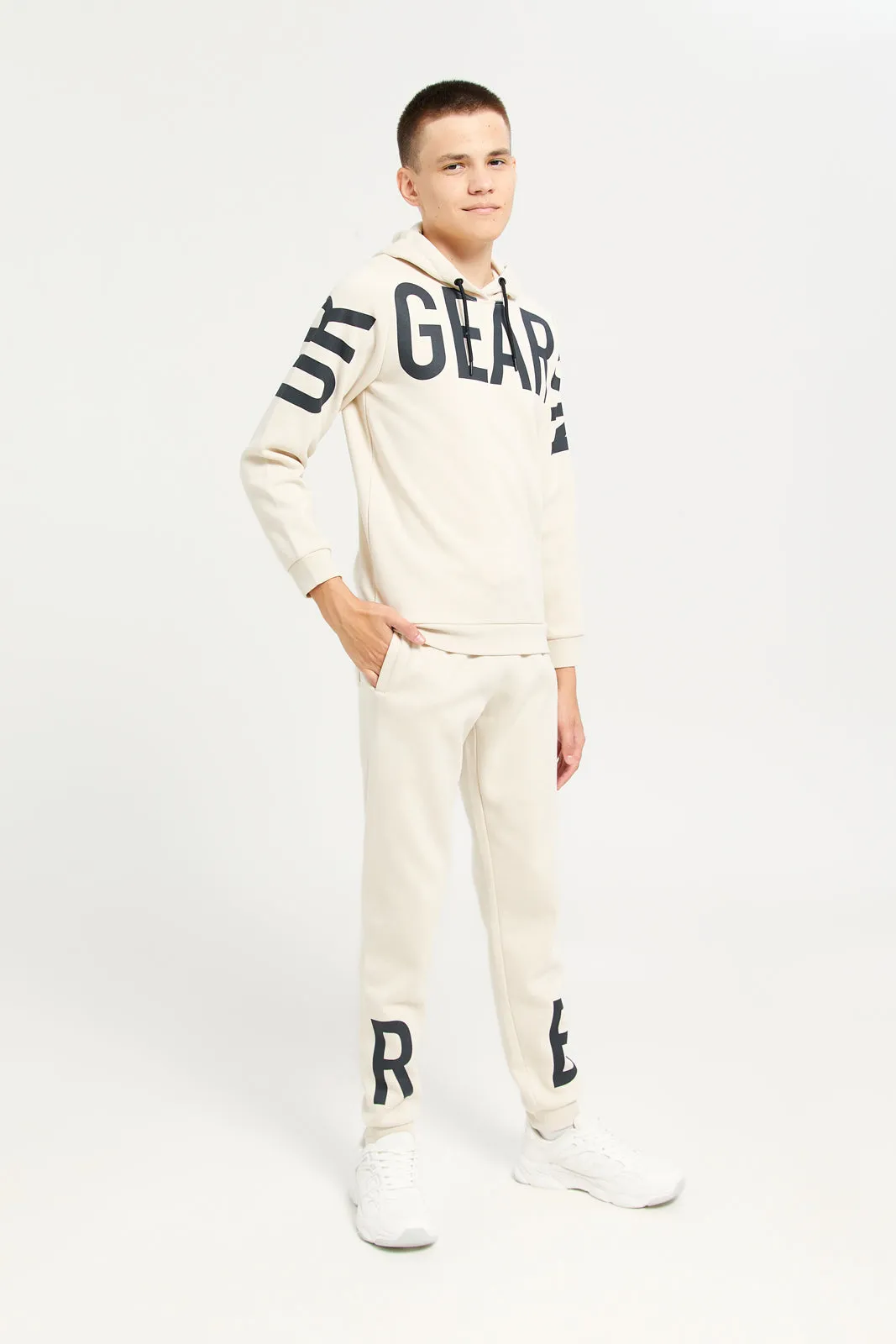 Senior Boys Beige Printed Active Pants sold by Redtag product image thumbnail 2