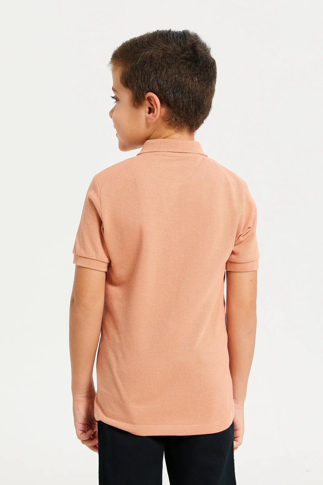 Boys Coral Embroidered Polo T-Shirt sold by Redtag product image thumbnail 3