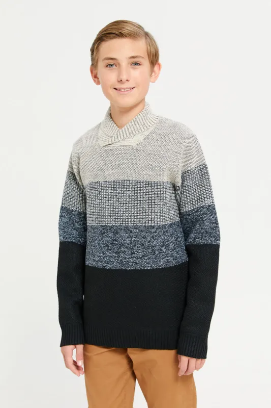 Senior Boys Assorted Stripe Pullover sold by Redtag