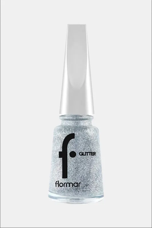 Flormar Glitter Nail Enamel 38 Holographic Silver sold by Redtag
