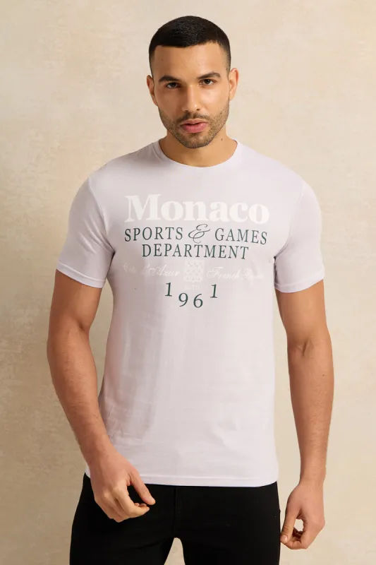 Men Lilac Graphic T-Shirt sold by Redtag