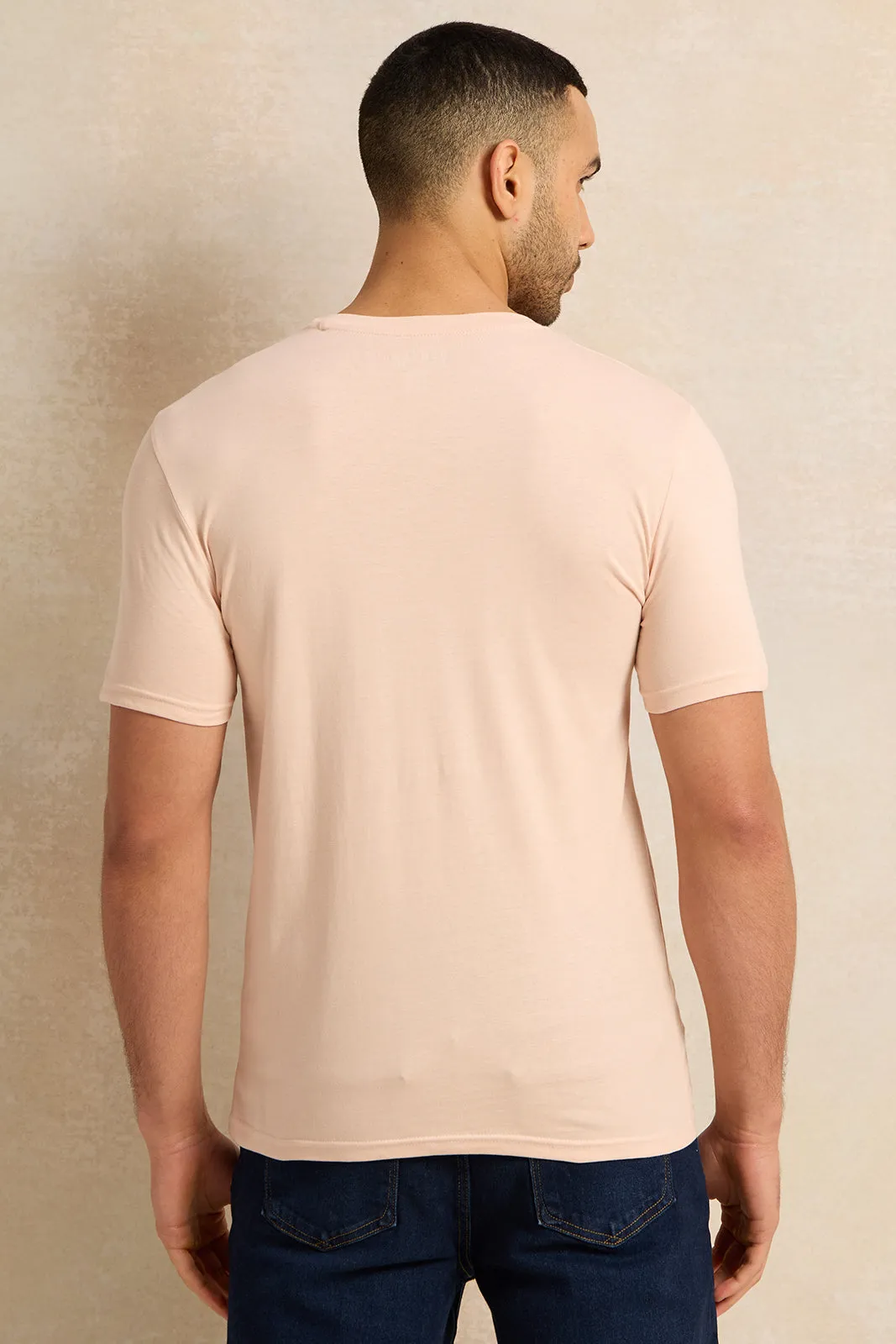 Men Pink Graphic T-Shirt sold by Redtag product image thumbnail 3