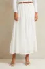 Women White Belted Long Skirt sold by Redtag