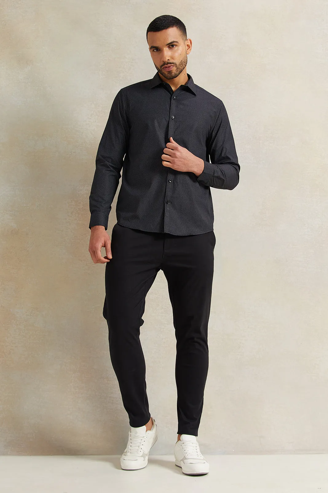 Me Print Black Stand-Up Pack Shirt sold by Redtag product image thumbnail 2