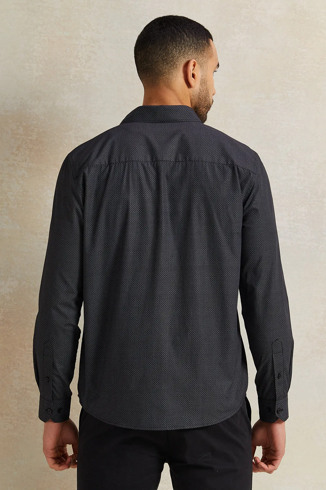 Me Print Black Stand-Up Pack Shirt sold by Redtag product image thumbnail 3