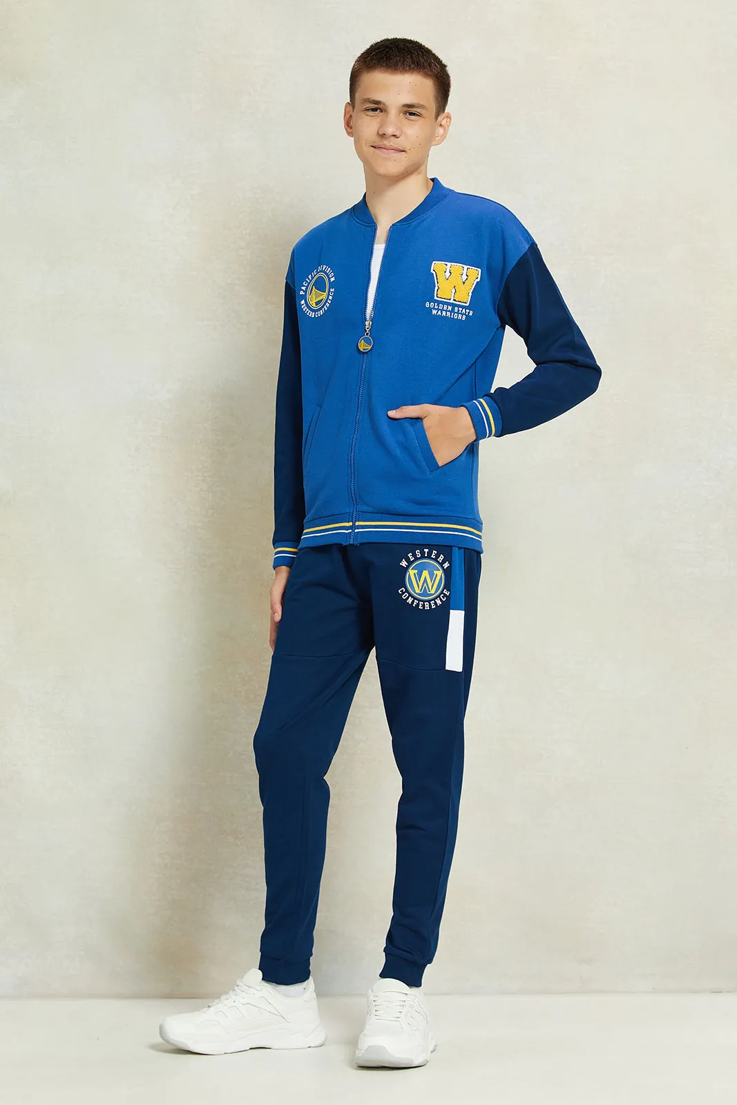 Senior Boys Blue Printed Sweatshirt sold by Redtag product image thumbnail 2