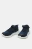 Senior Boys Navy Material Block High Top Sneaker sold by Redtag