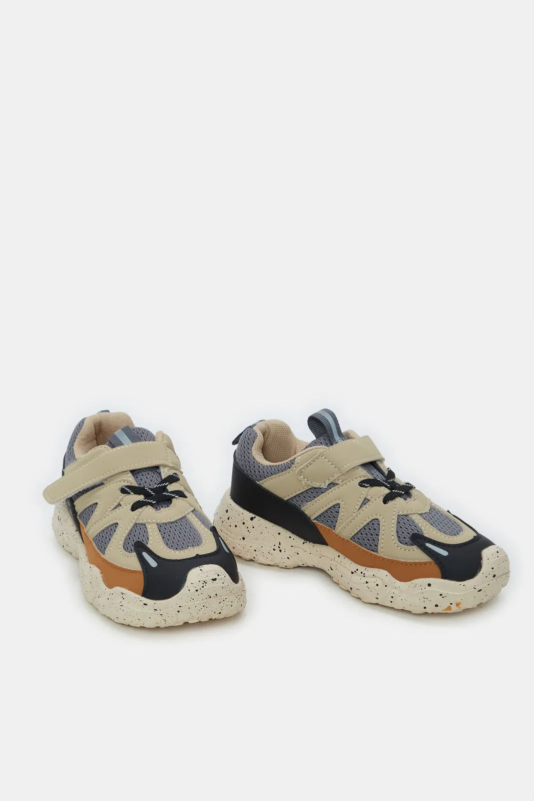 Boys Beige Colour Block Sneaker sold by Redtag product image thumbnail 3