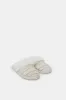 Women Ivory Chenille Fur Trim Slipper sold by Redtag