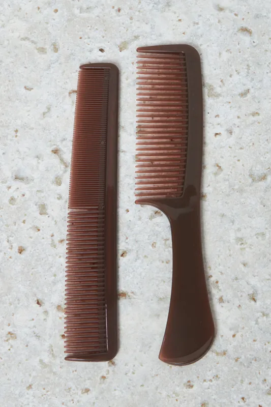 Women Brown Solid Hair Comb Set (2 Piece) sold by Redtag