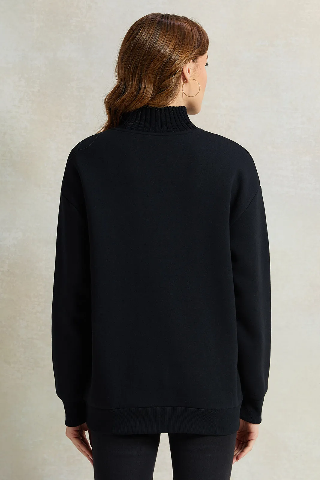 Women Black Printed Sweatshirt sold by Redtag product image thumbnail 3