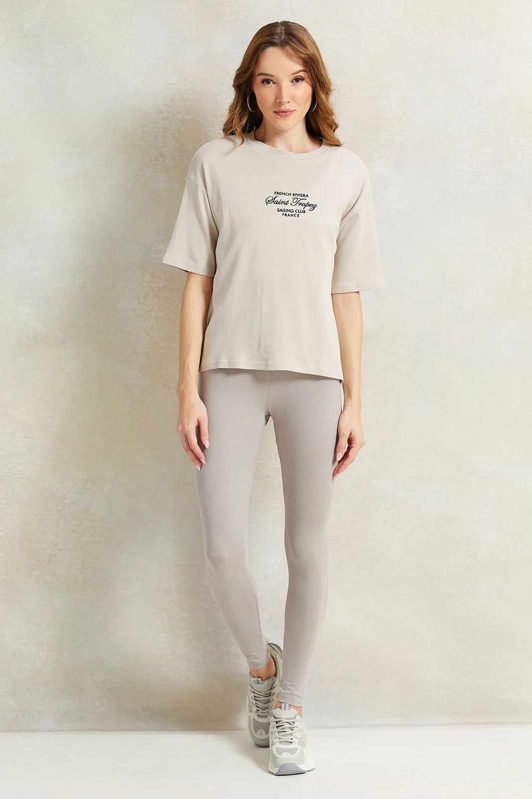 Women Grey Leggings Set (Pack Of 2) sold by Redtag product image thumbnail 3