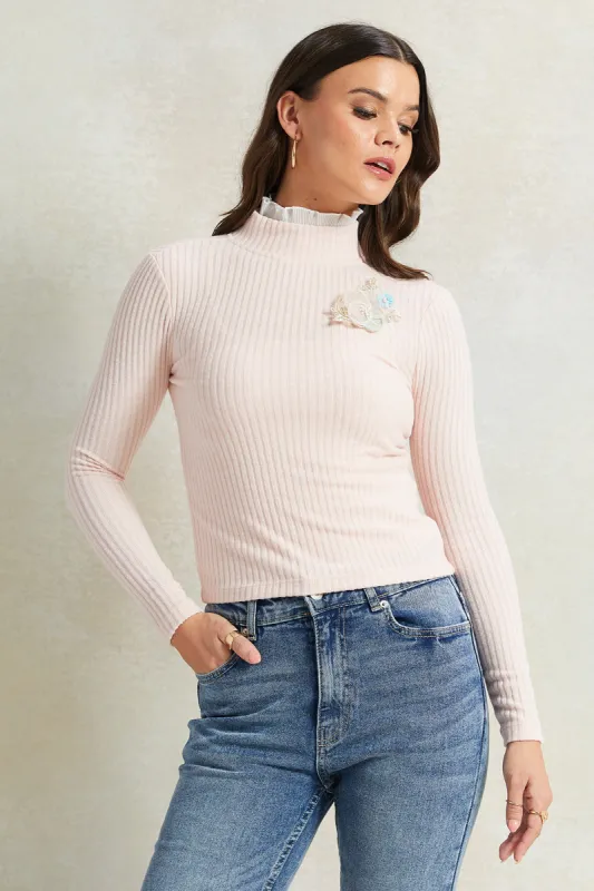 Women Pink Long Sleeved Top sold by Redtag
