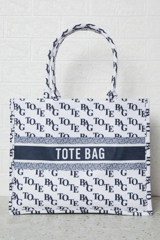 Women White Printed Tote Bag sold by Redtag