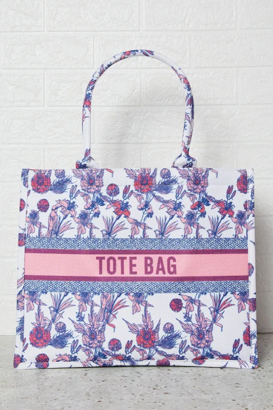 Women Purple Printed Tote Bag sold by Redtag
