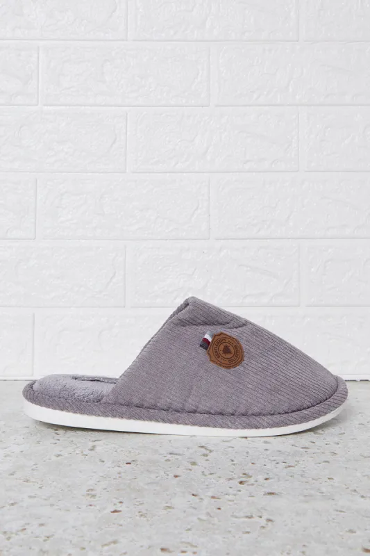 Men Grey Textured Mule Slipper sold by Redtag
