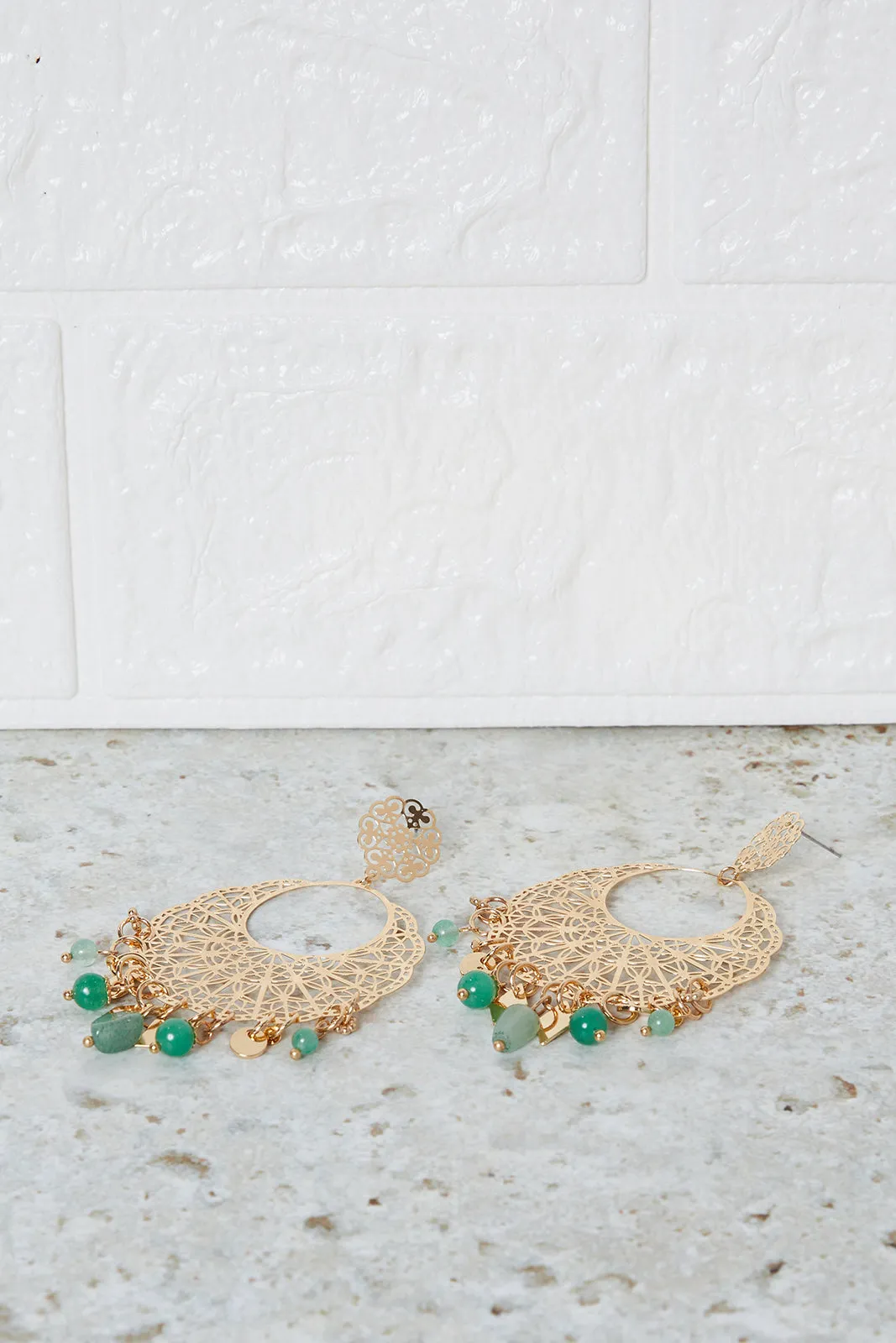 Women Brown Embellished Earrings sold by Redtag product image thumbnail 2