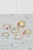Women Gold Embellished Ring Set (Pack of 6) sold by Redtag