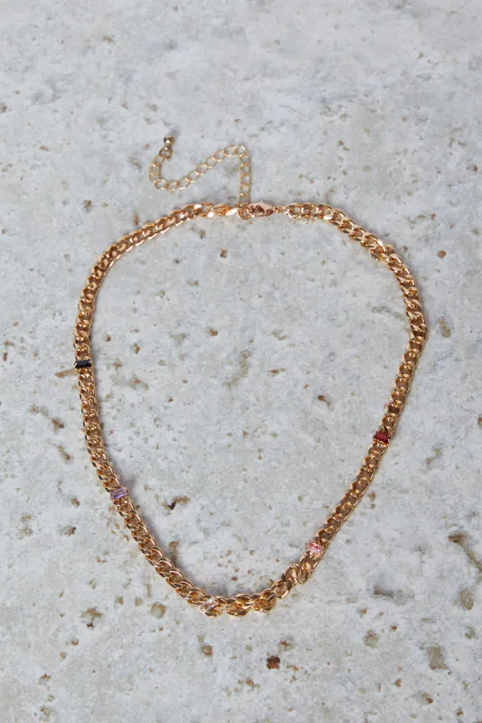 Women Gold Embellished Necklace sold by Redtag