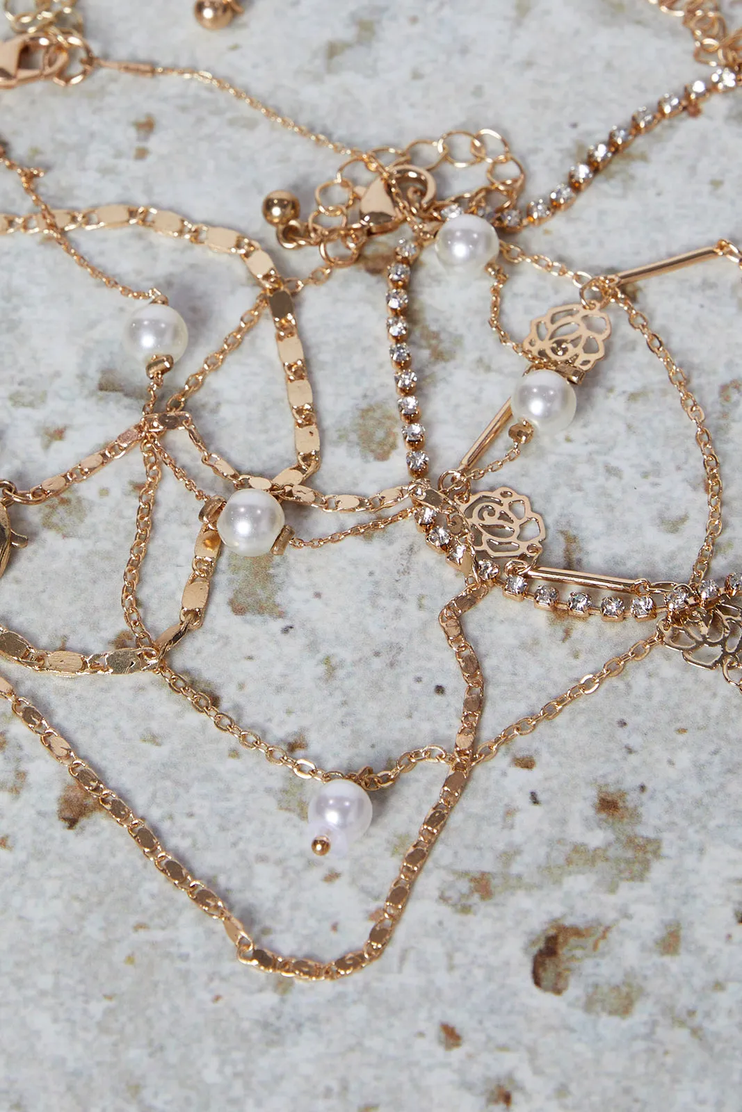 Women Gold Embellished Bracelet Set (Pack of 6) sold by Redtag product image thumbnail 3
