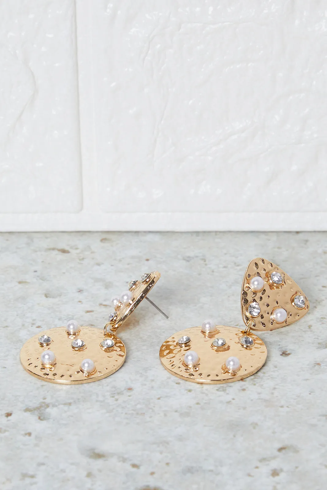 Women Gold Embellished Earrings sold by Redtag product image thumbnail 2