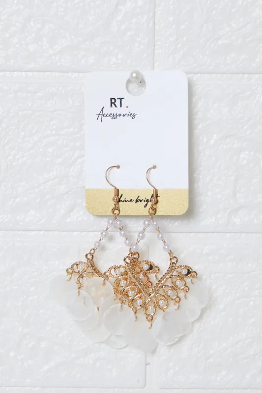 Women Gold Embellished Earrings sold by Redtag