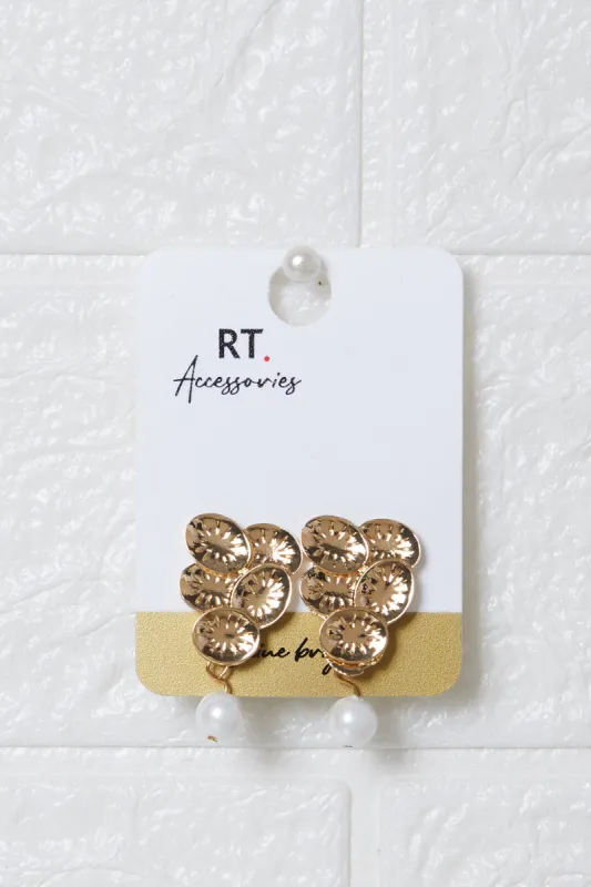 Women Gold Pearl Earrings sold by Redtag