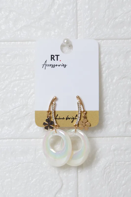 Women Gold Round Earrings sold by Redtag