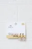 Women Gold Embellished Earring Set (3 Pairs) sold by Redtag
