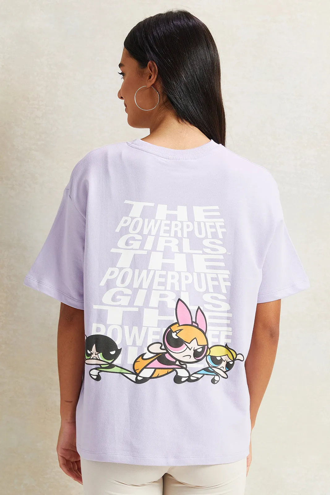 Women Lilac Power Puff Printed T-Shirt sold by Redtag product image thumbnail 3