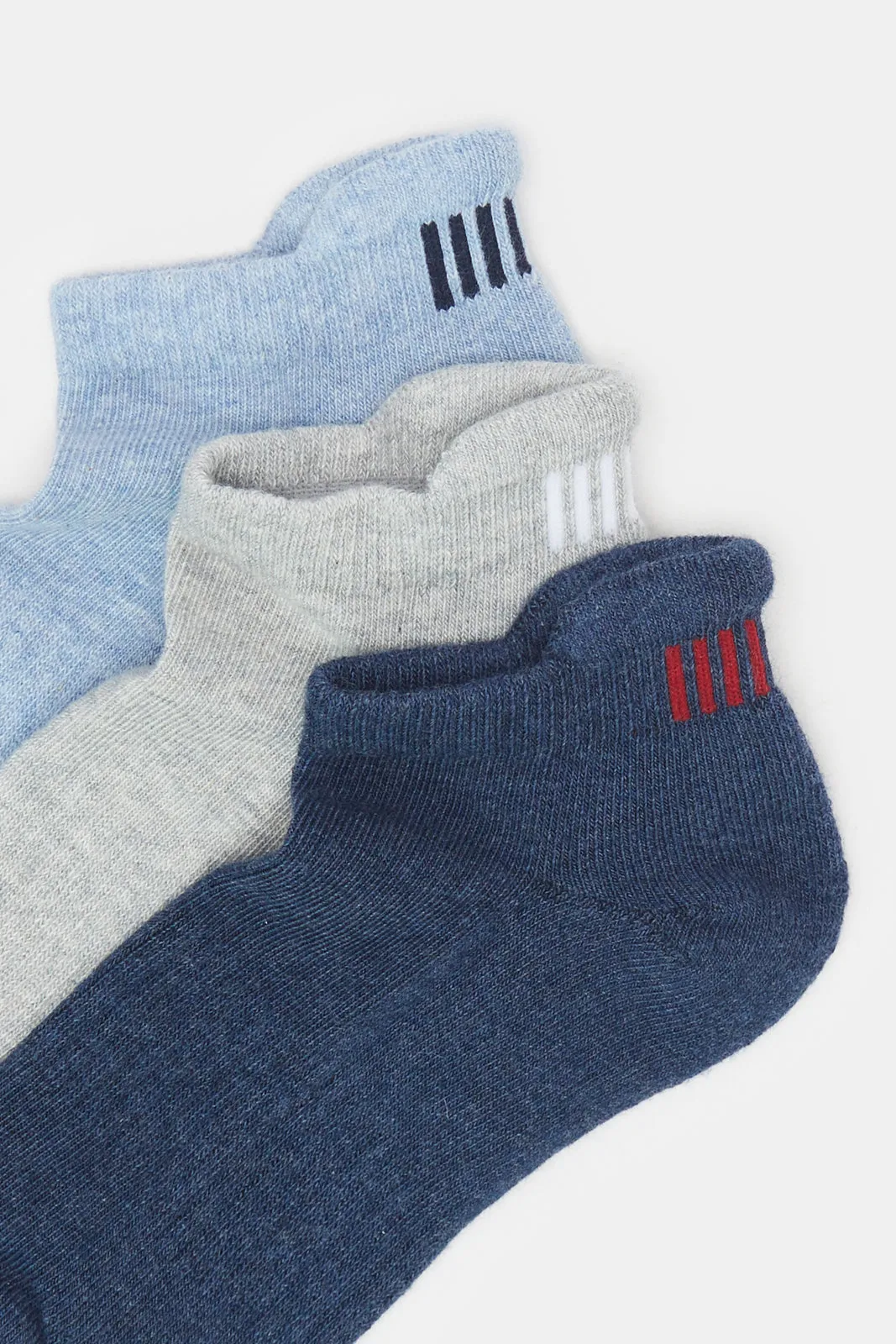 Senior Boys Assorted Sports Ankle Socks (3 Pairs) sold by Redtag product image thumbnail 3