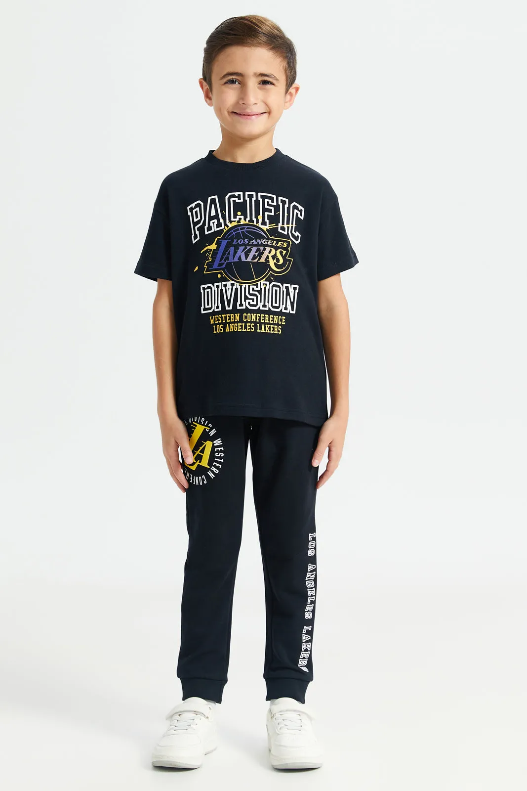 Boys Black Nba Lakers Active Pants sold by Redtag product image thumbnail 2