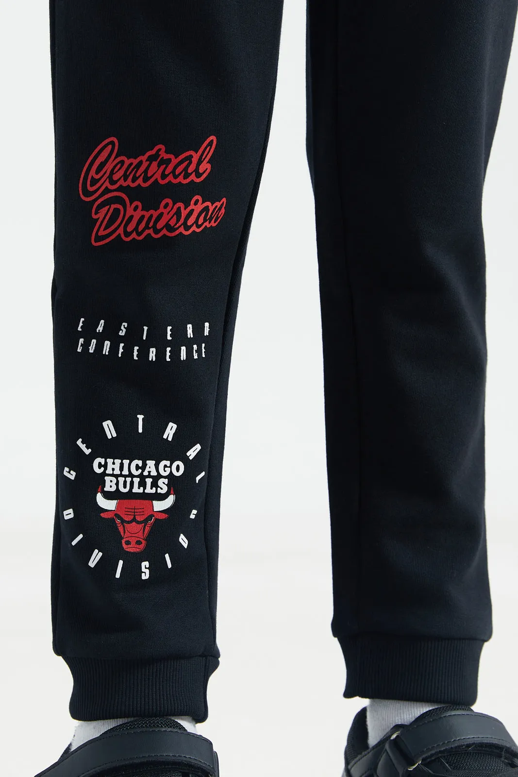 Boys Black Chicago Bulls Printed Track Pants sold by Redtag product image thumbnail 5